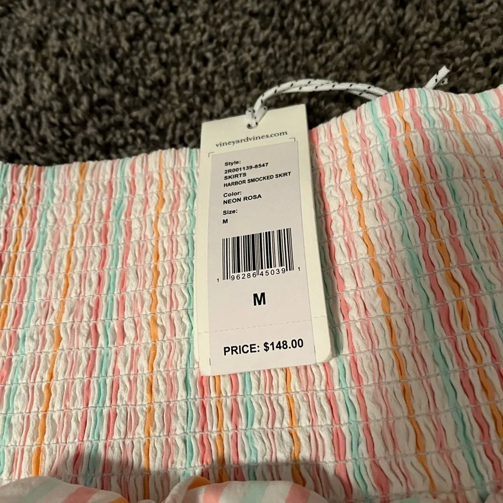 NWT Vineyard Vines Harbor Smocked Skirt Women Size Medium Summer Cute - Picture 2 of 5